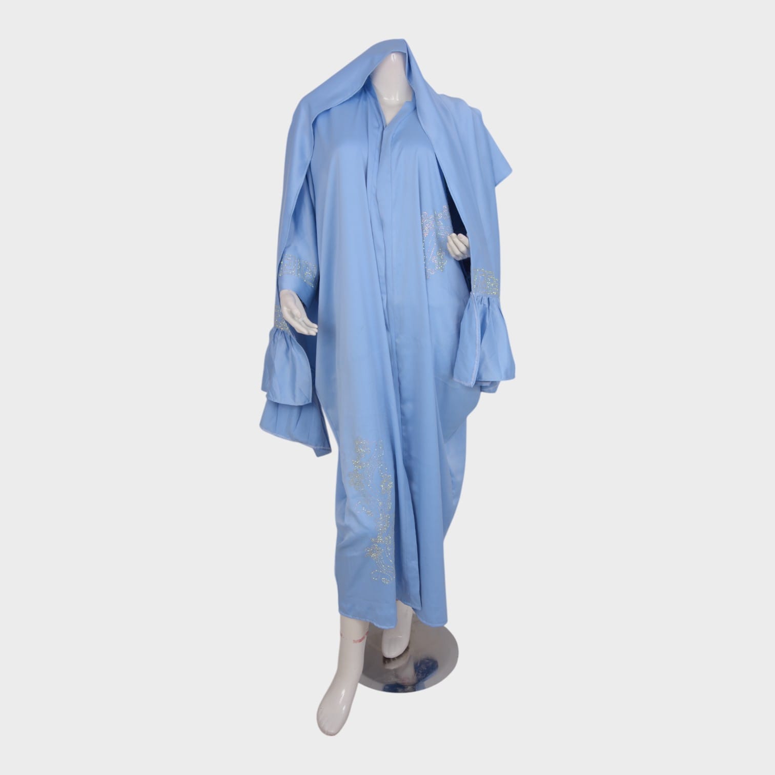 Sky Veil – Embellished Abaya Set