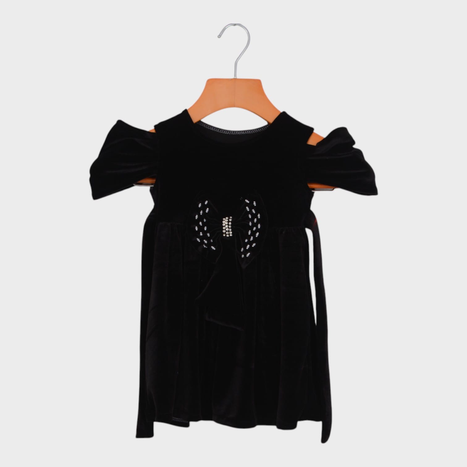 Velvet Starlet – Girls' Bow Dress