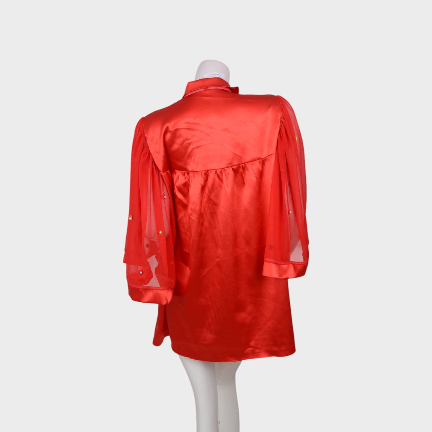 Crimson Charm – Embellished Cape Set