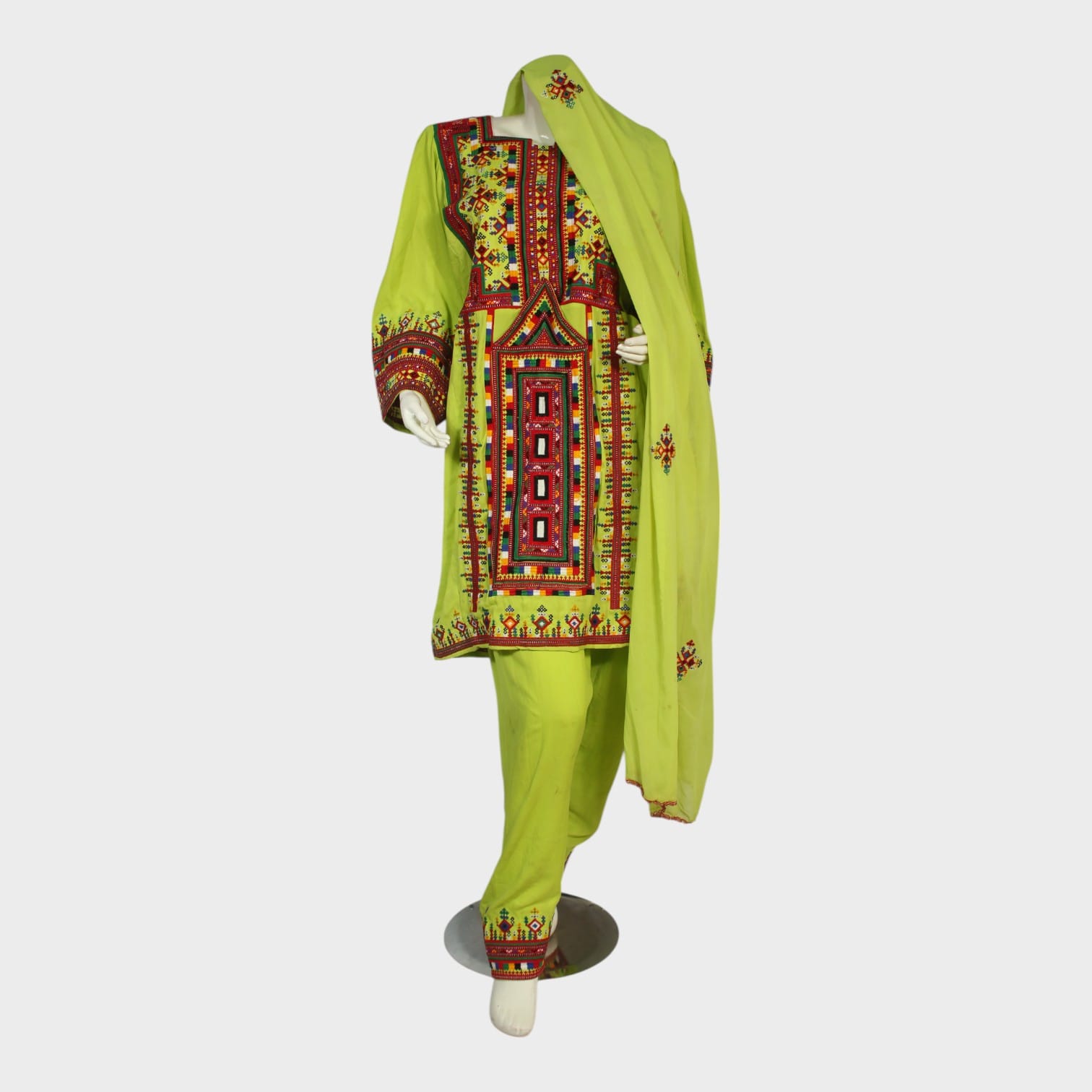 Lime Radiance Afghani Set