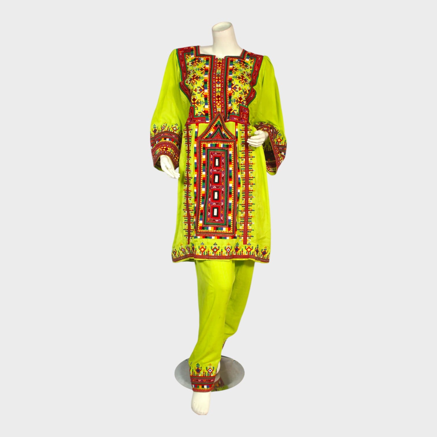 Lime Radiance Afghani Set