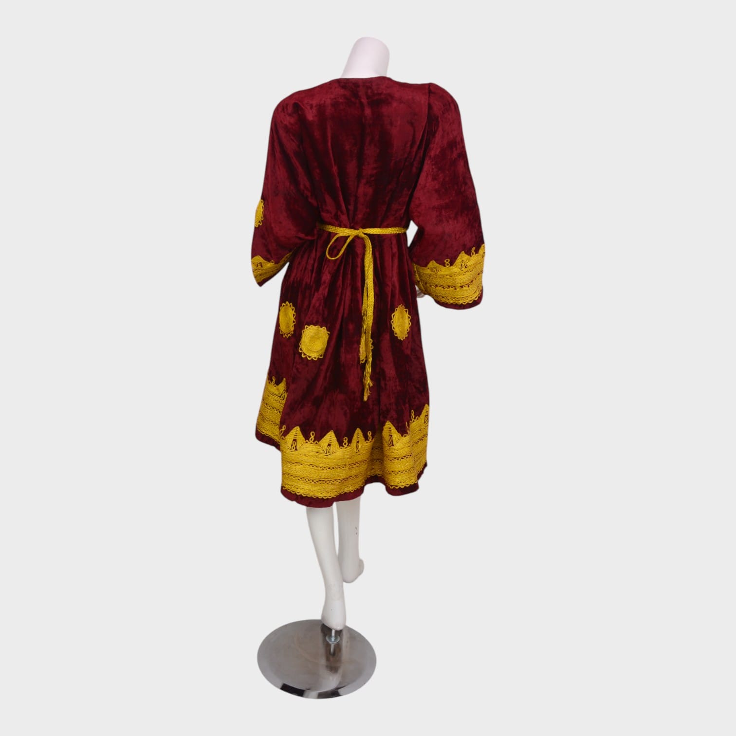 Golden Crest Velvet Dress