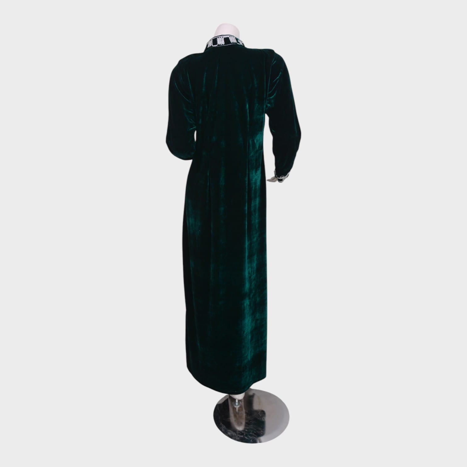 Emerald Echo Velvet Dress
