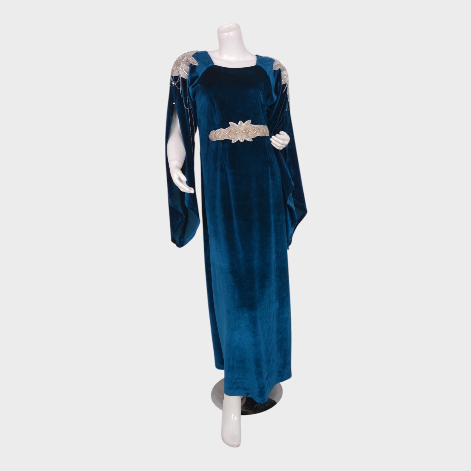 Royal Teal Velvet Gown