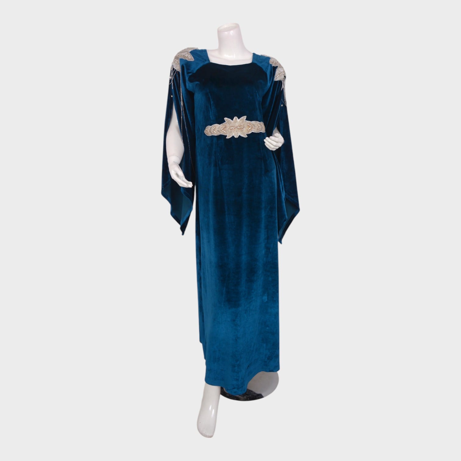 Royal Teal Velvet Gown