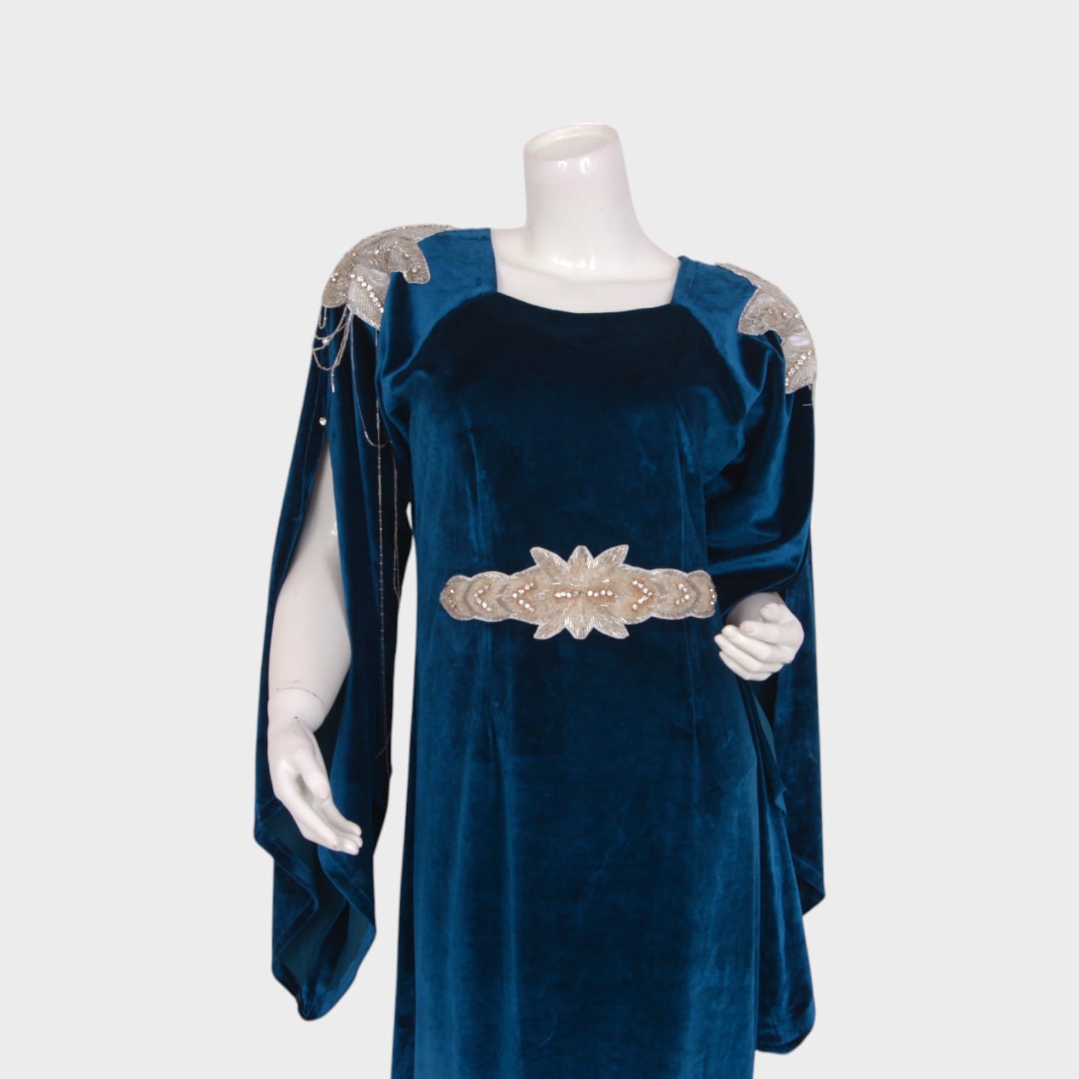Royal Teal Velvet Gown