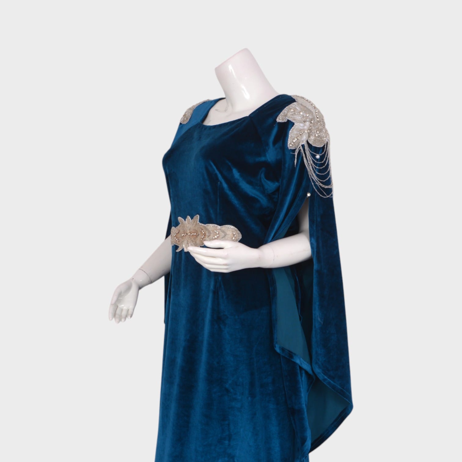 Royal Teal Velvet Gown