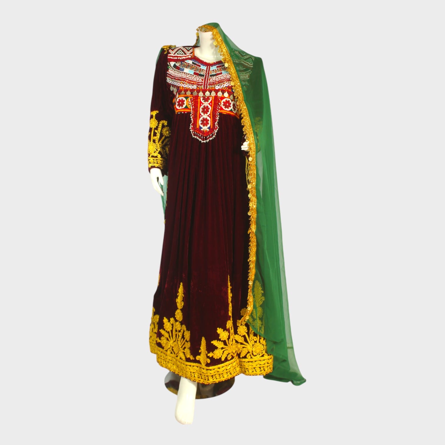 Golden Heirloom Velvet Dress Set