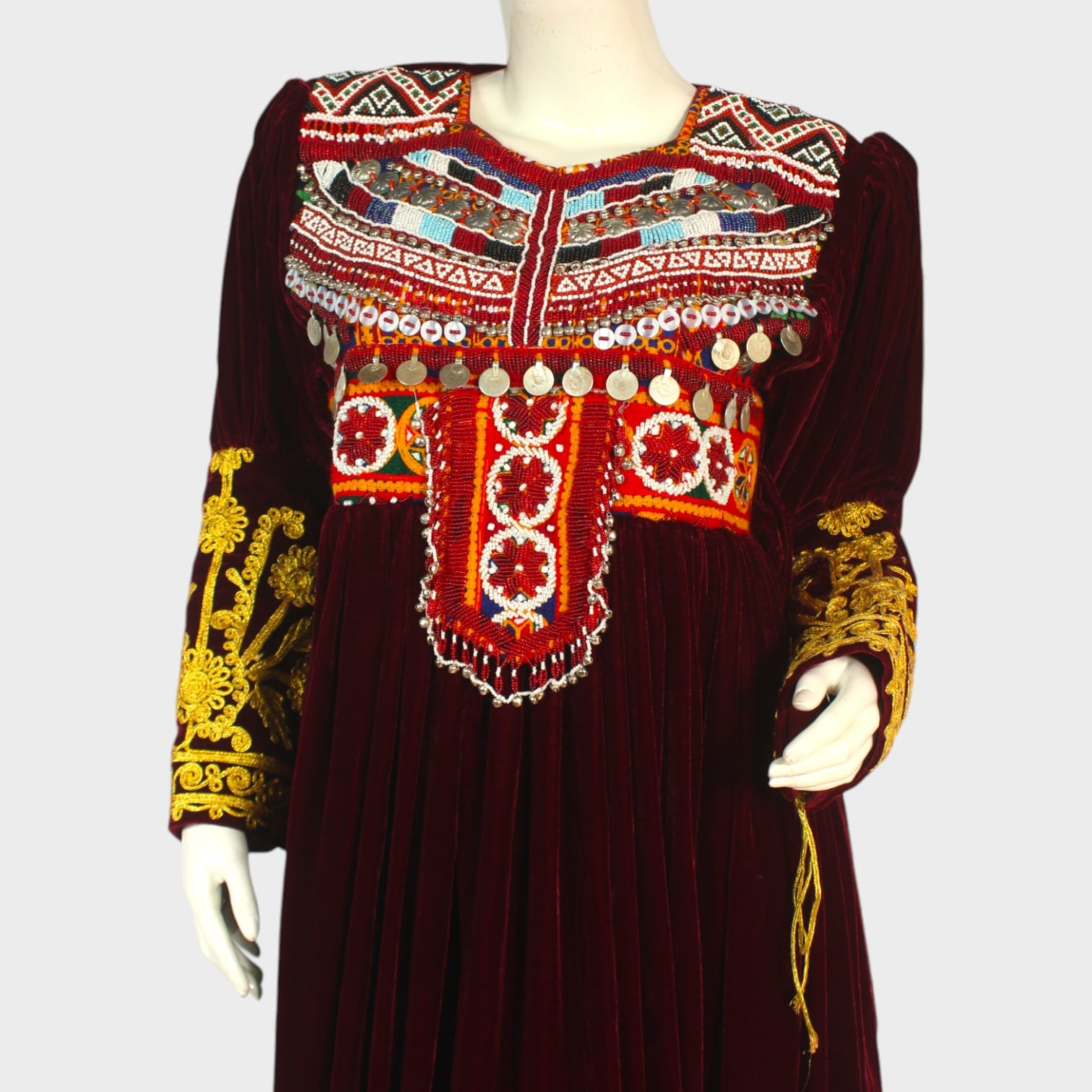 Golden Heirloom Velvet Dress Set