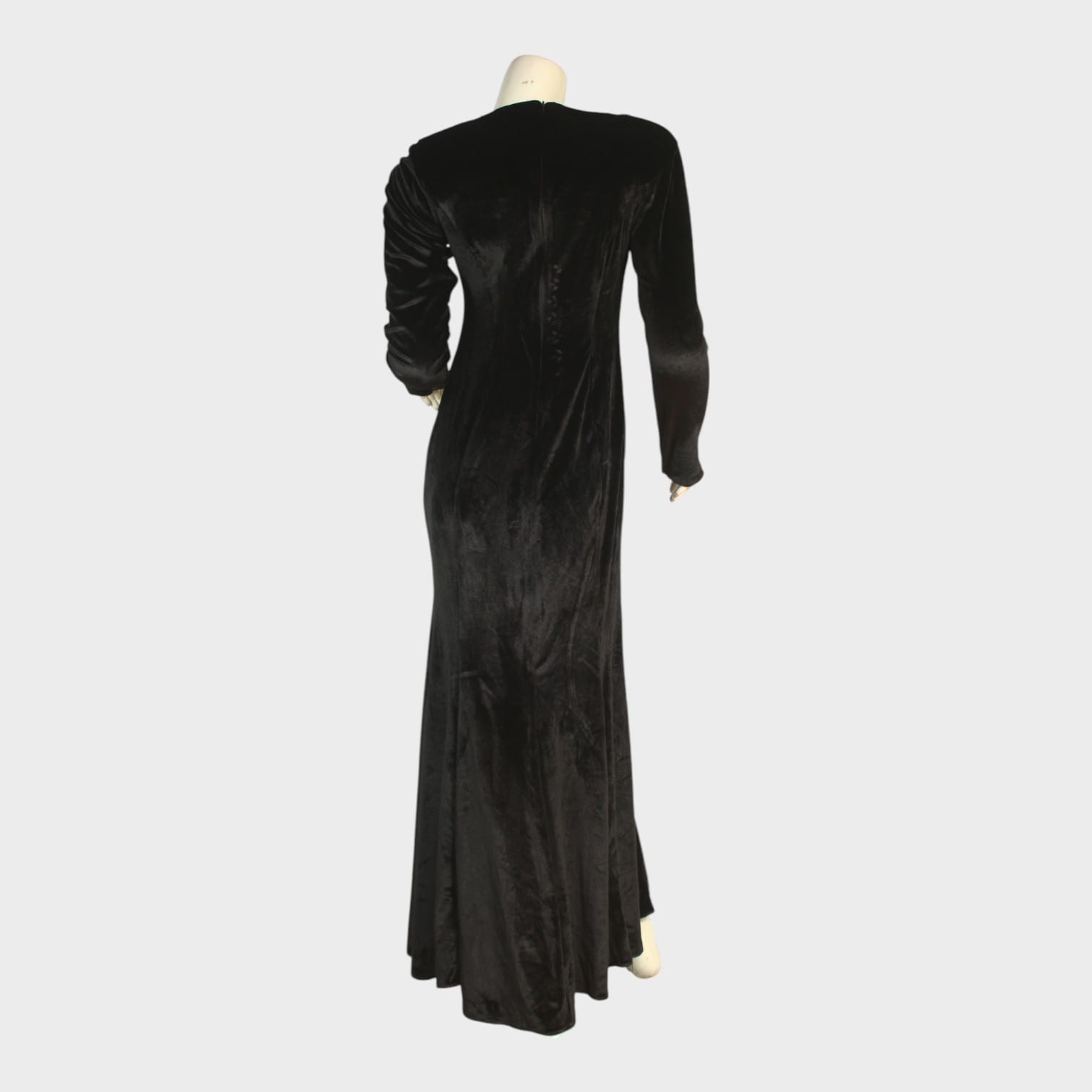 Black Orchid Velvet Evening Gown