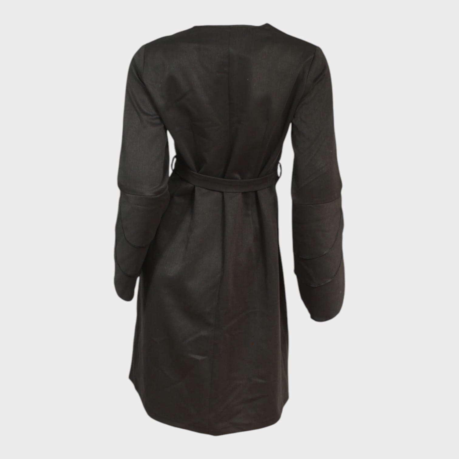 Noir Belted Zip Dress