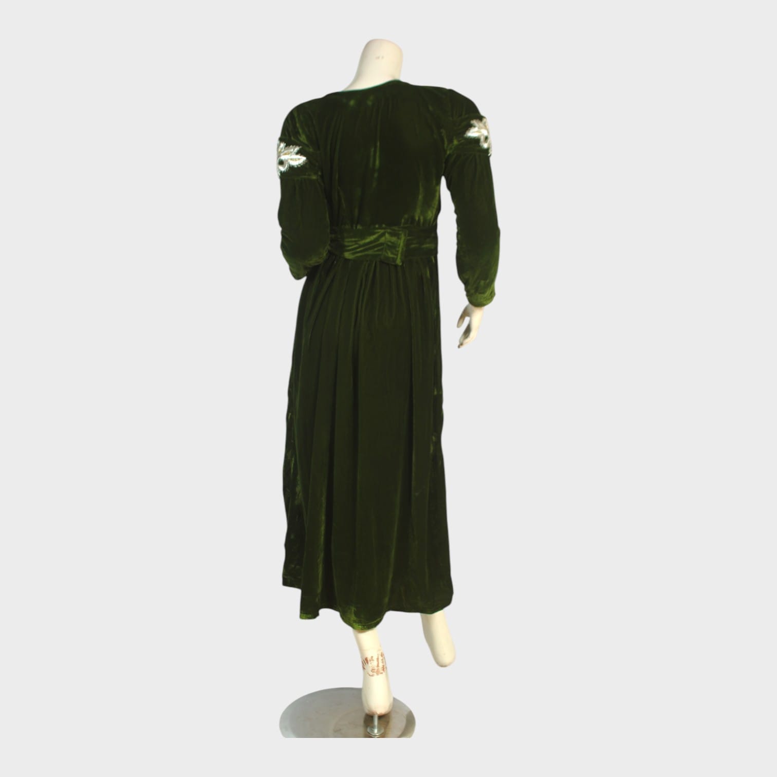 Emerald Bloom Velvet Gown