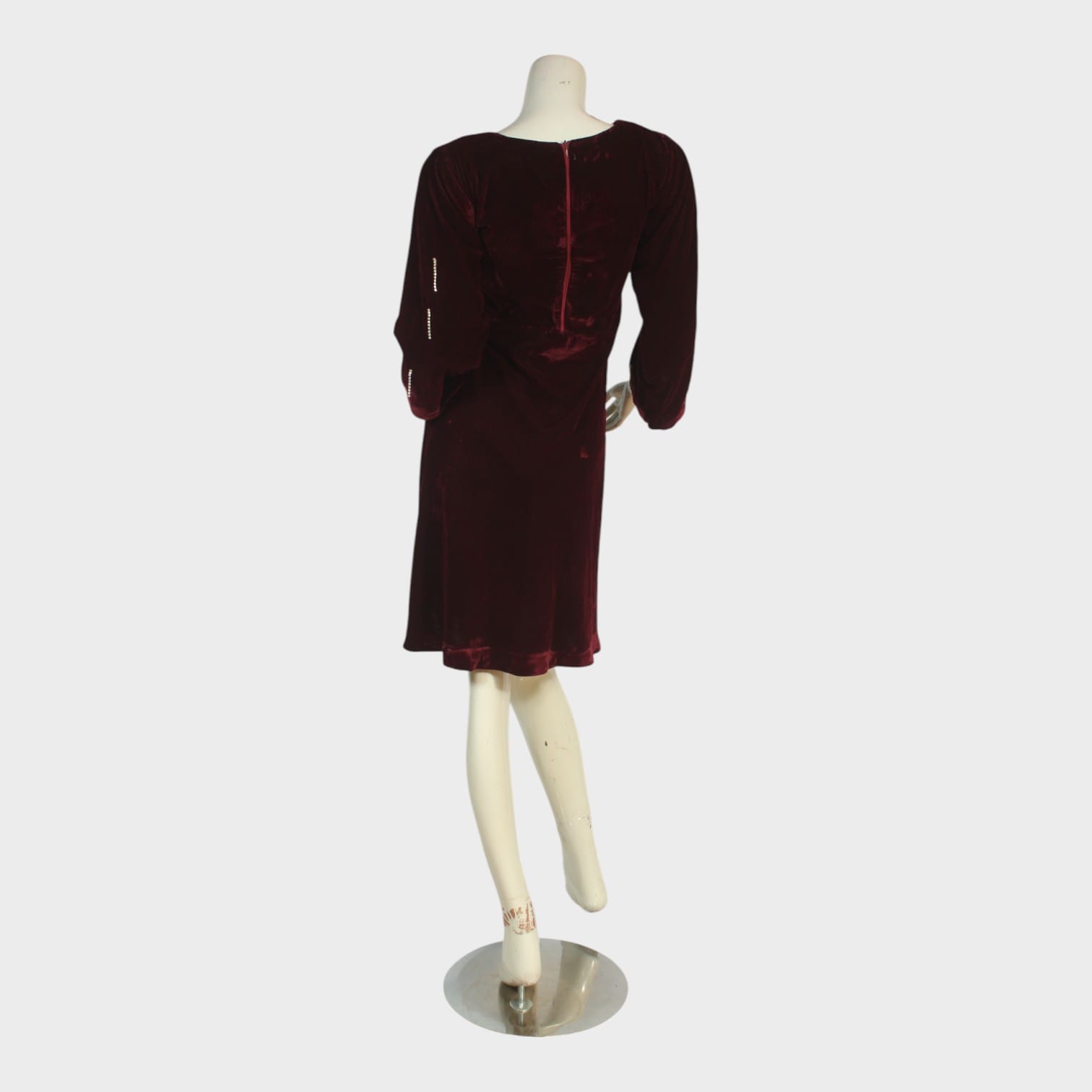Wine Royale Velvet Dress