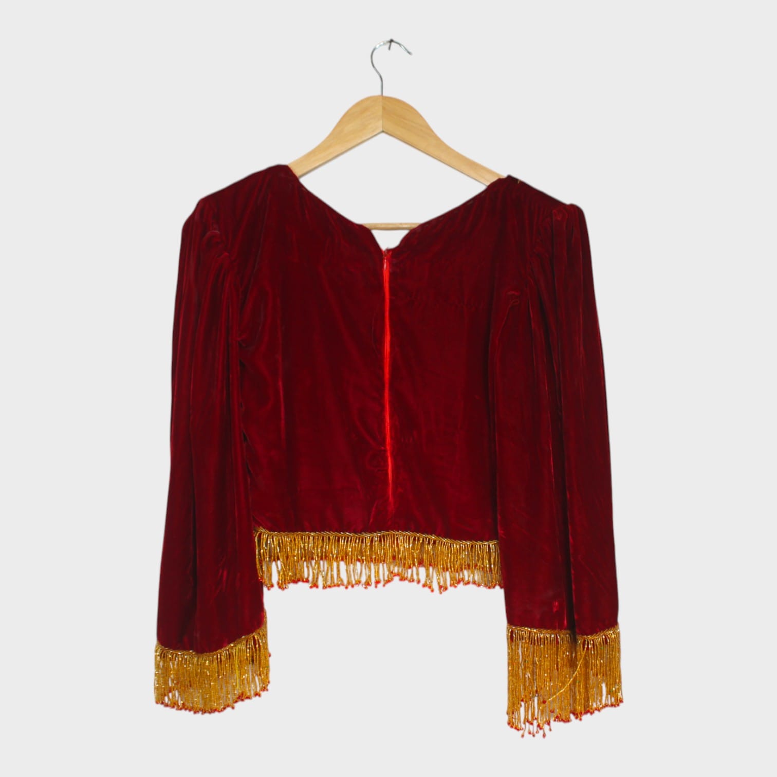 Golden Butterfly Velvet Blouse
