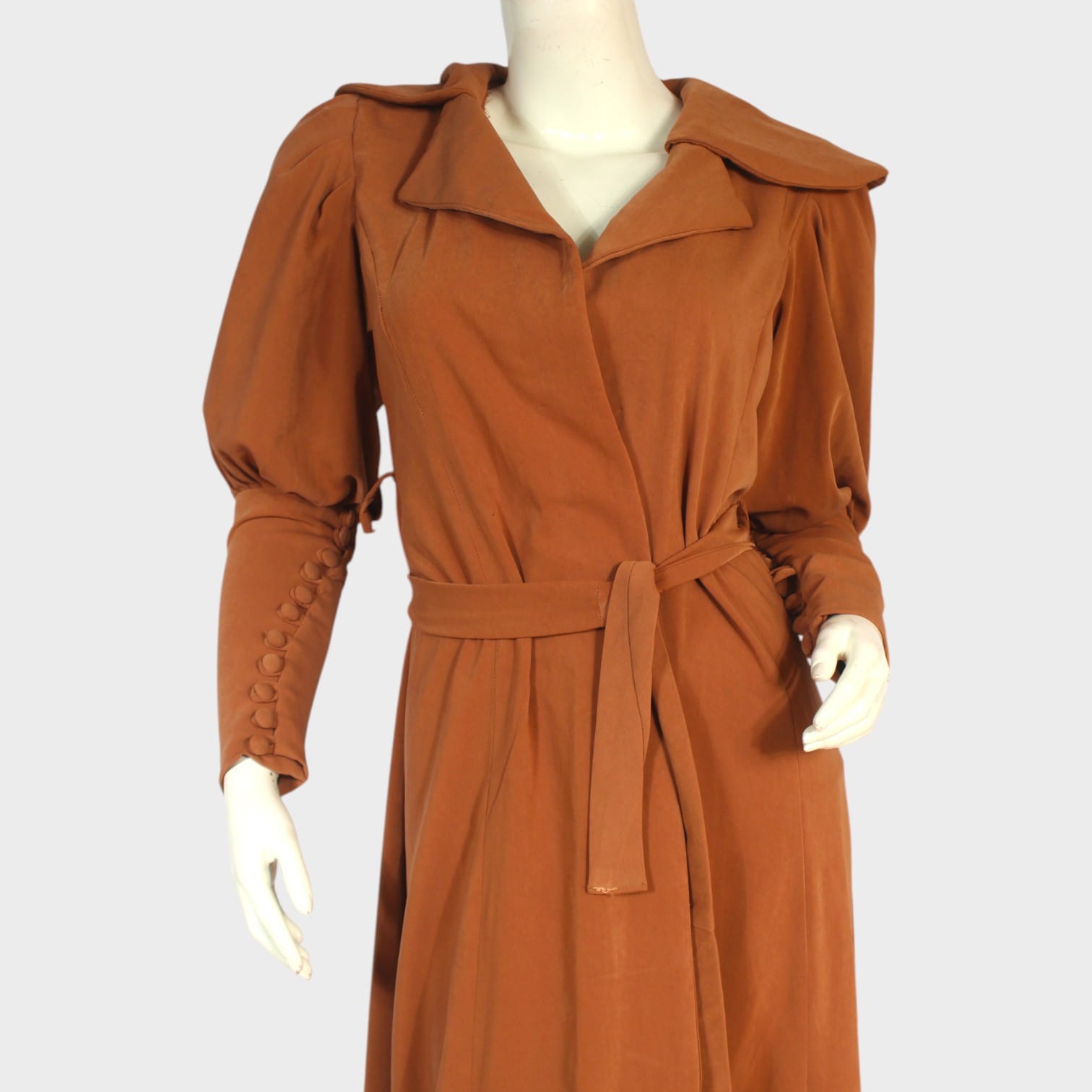 Rust Terra Belted Midi Abaya