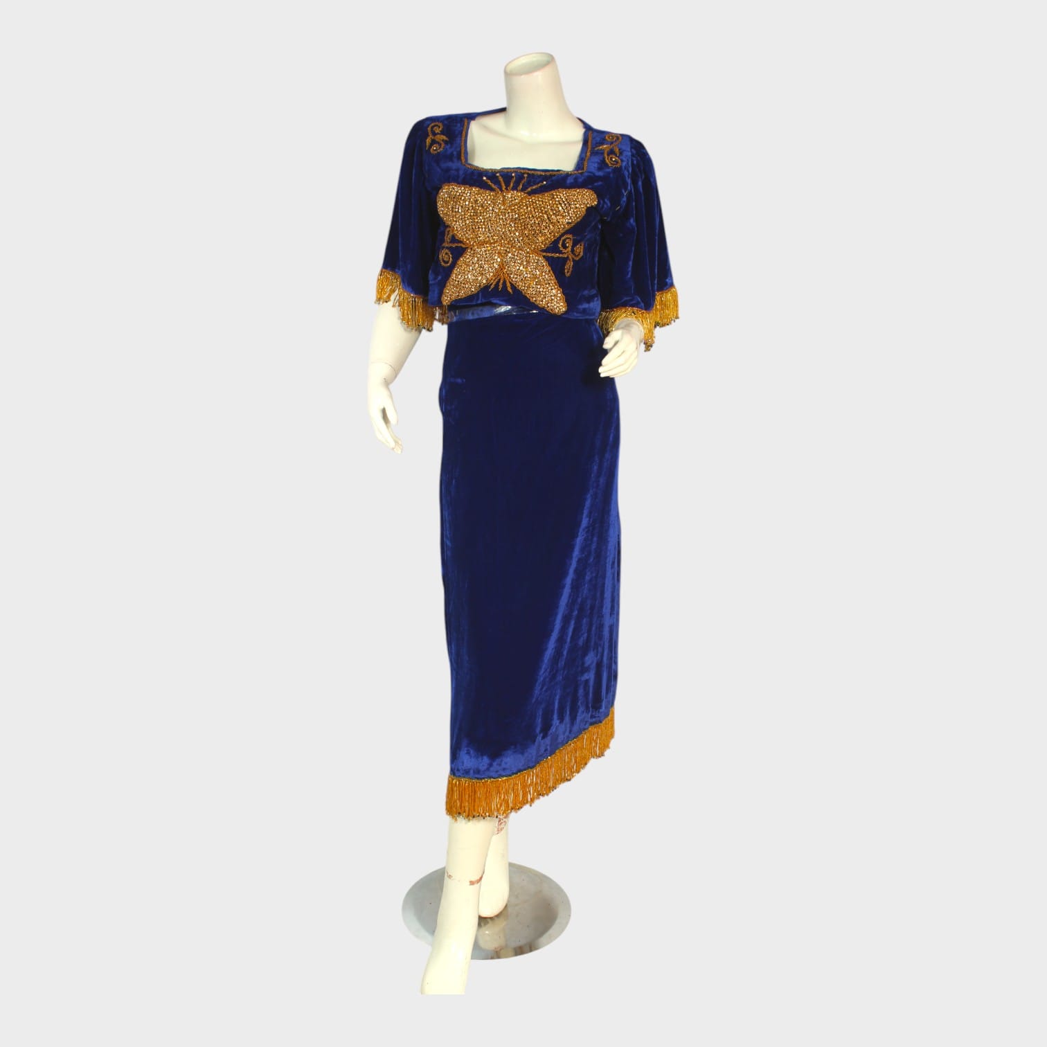 Sapphire Butterfly Velvet Ensemble