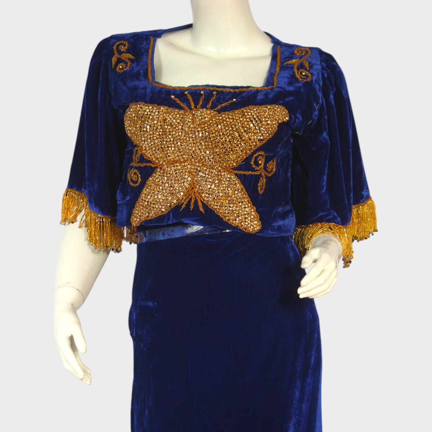 Sapphire Butterfly Velvet Ensemble