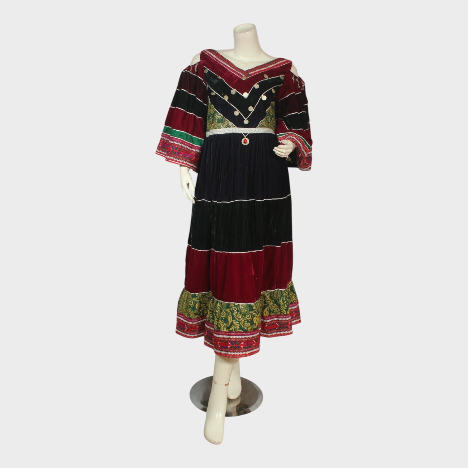Roya Velvet Patchwork Dress