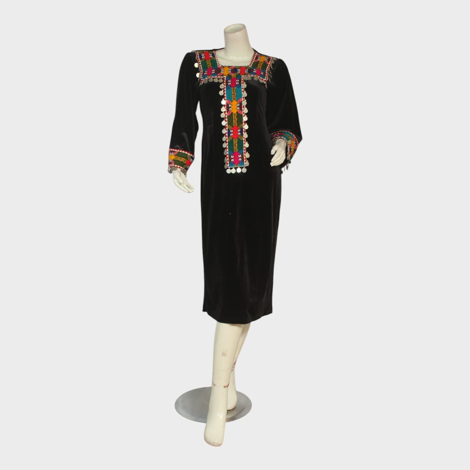 Ziba Coin Velvet Dress