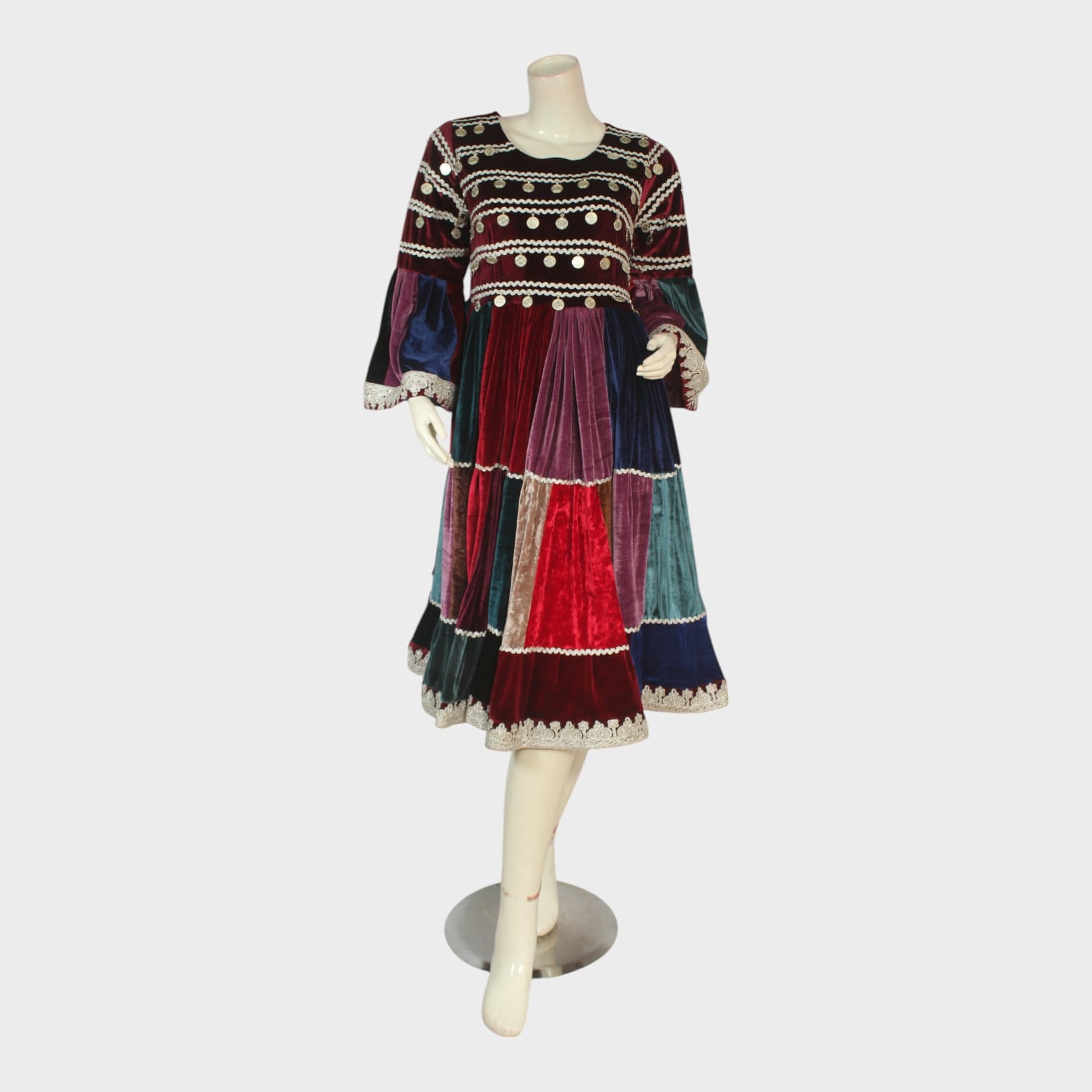 Velvet Mosaic Patchwork Dress