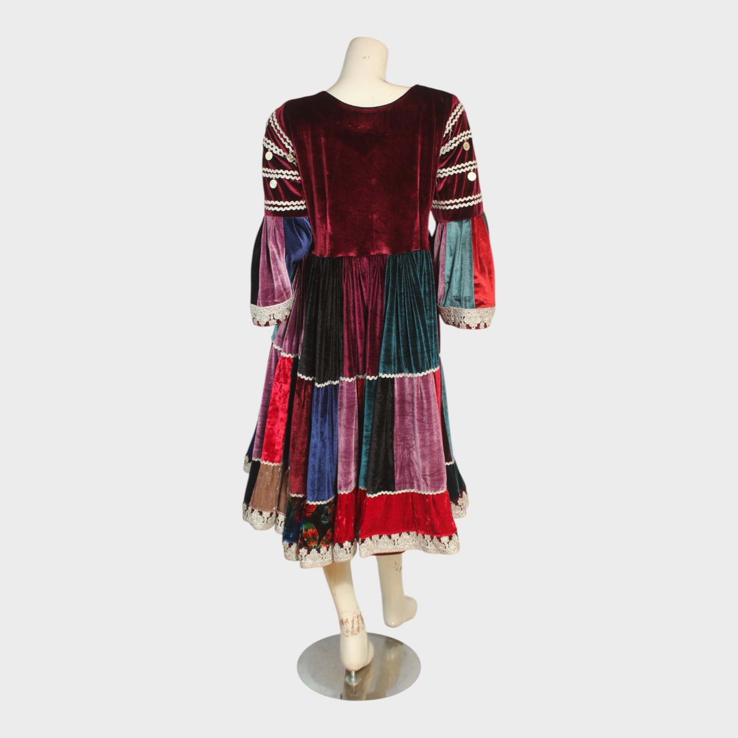 Velvet Mosaic Patchwork Dress