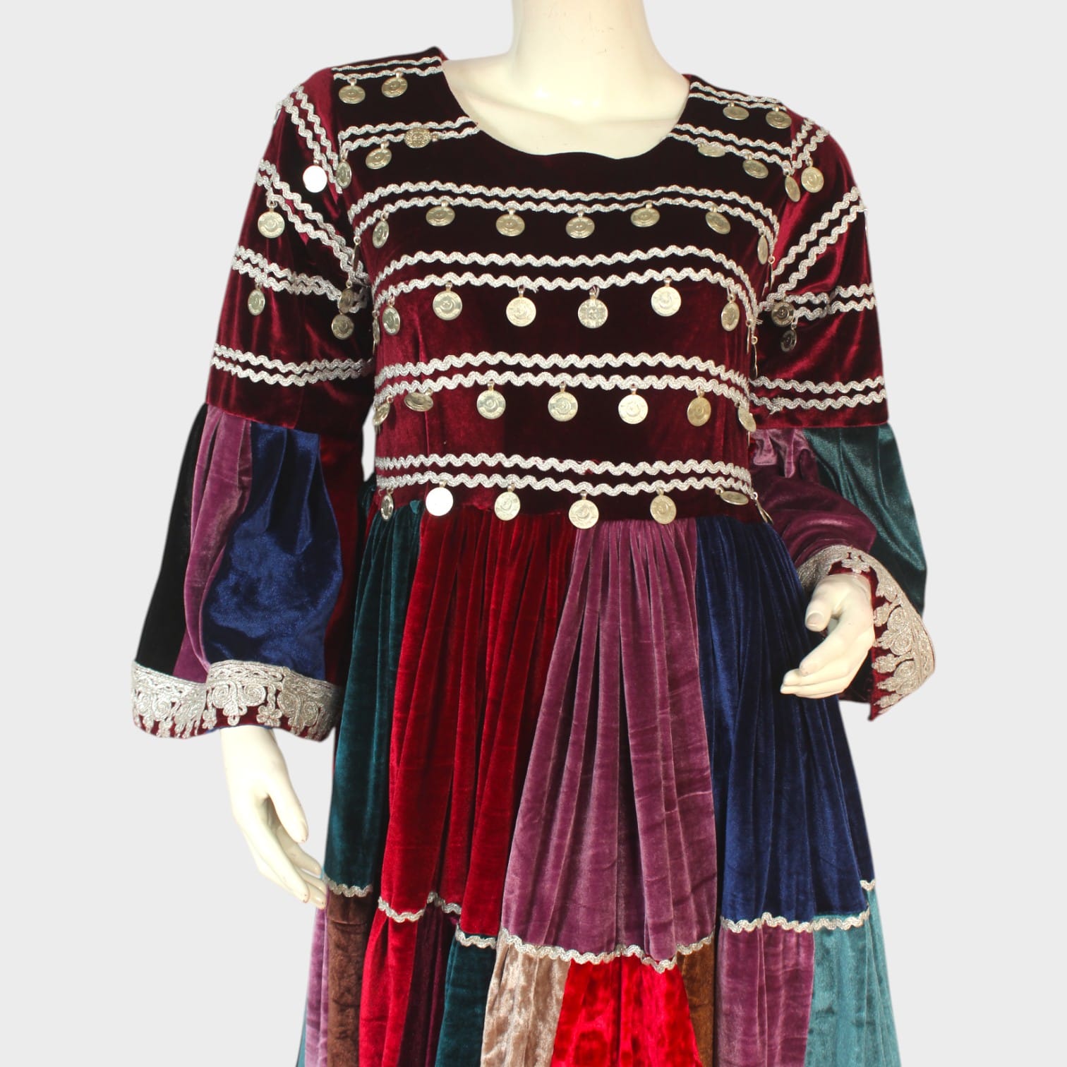 Velvet Mosaic Patchwork Dress