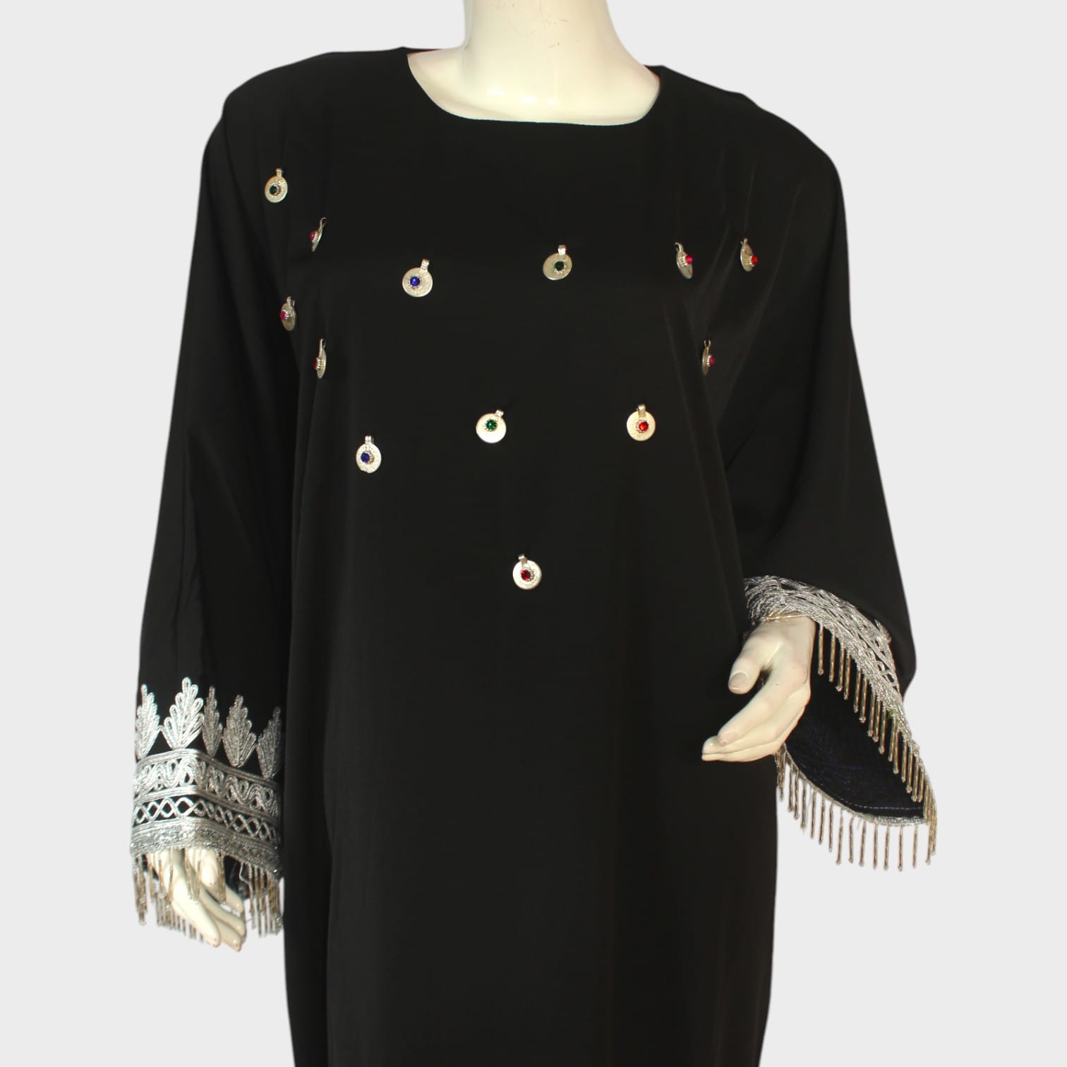 Noorina Black Embellished Maxi