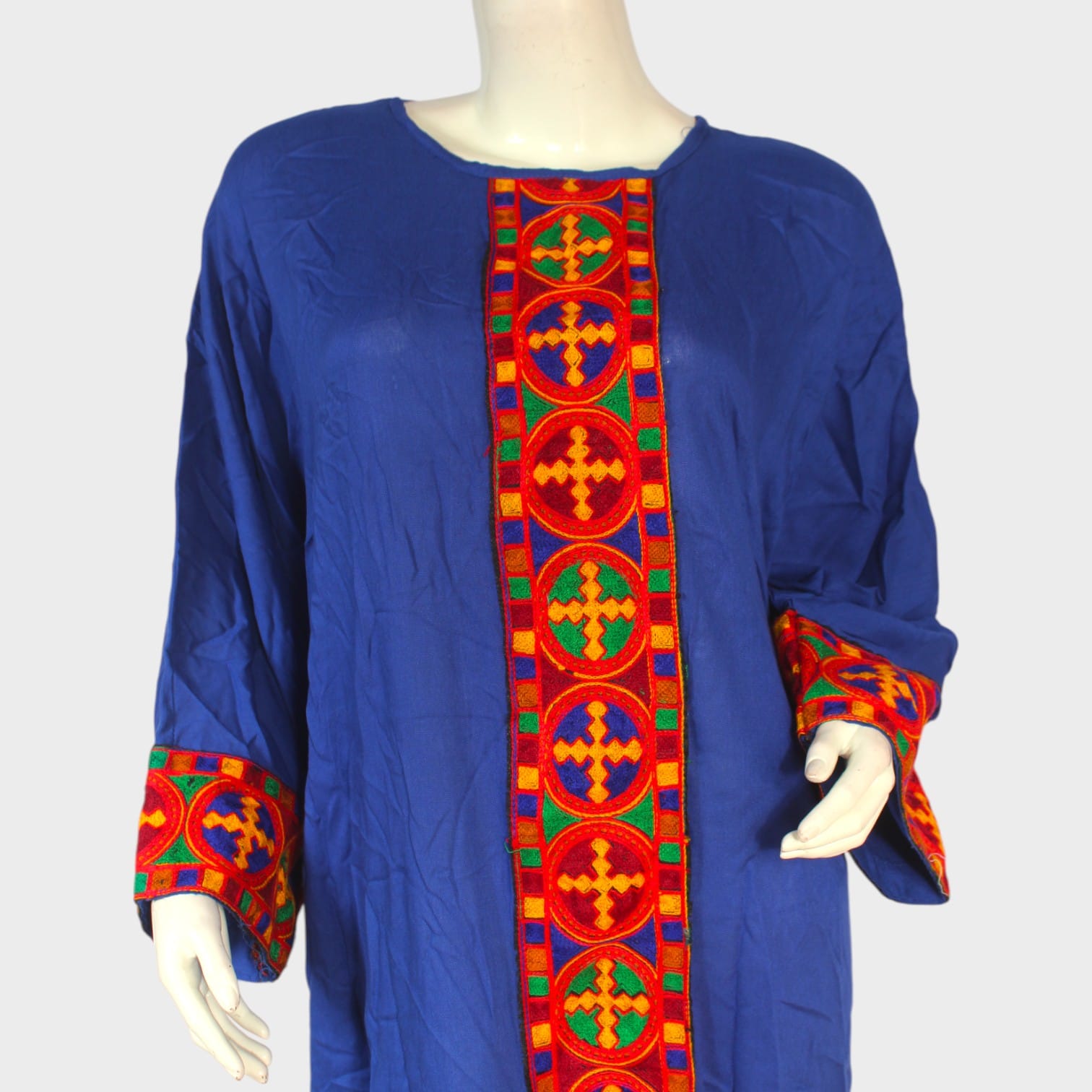 Zahra Royal Blue Tribal Dress