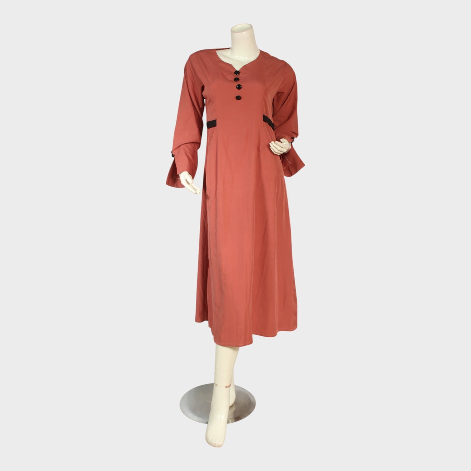 Terracotta Flow Midi Dress