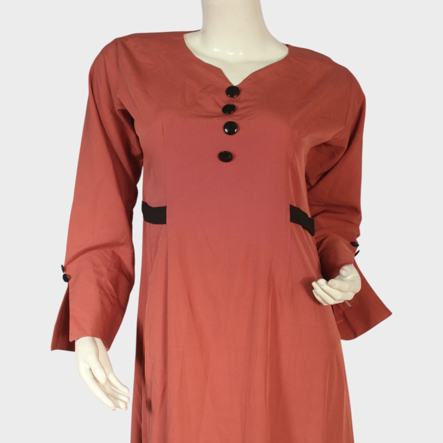 Terracotta Flow Midi Dress