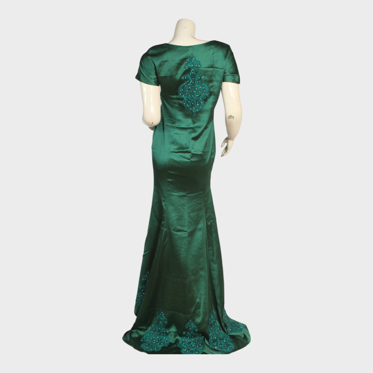 Jade Bloom Evening Gown