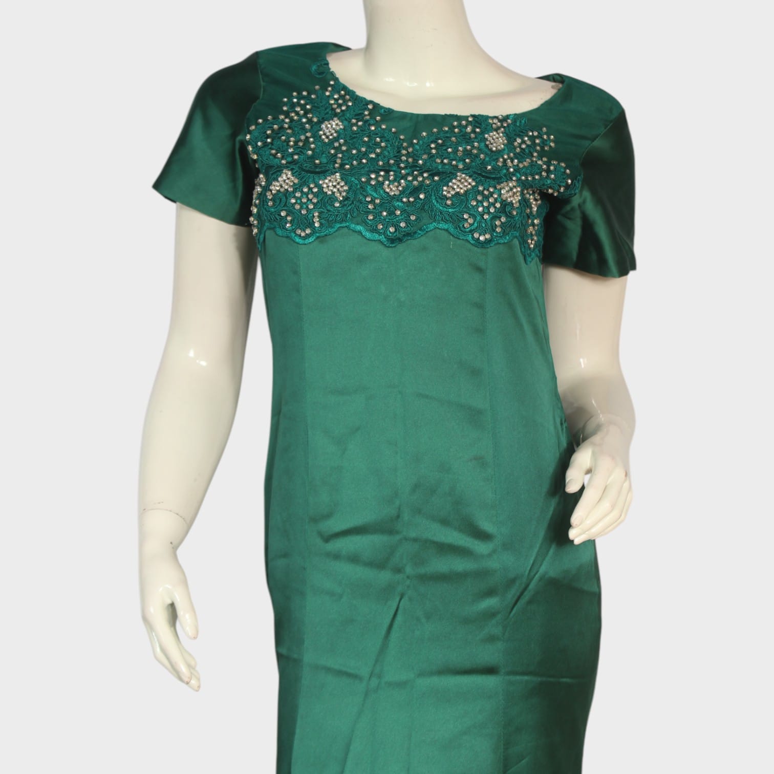 Jade Bloom Evening Gown
