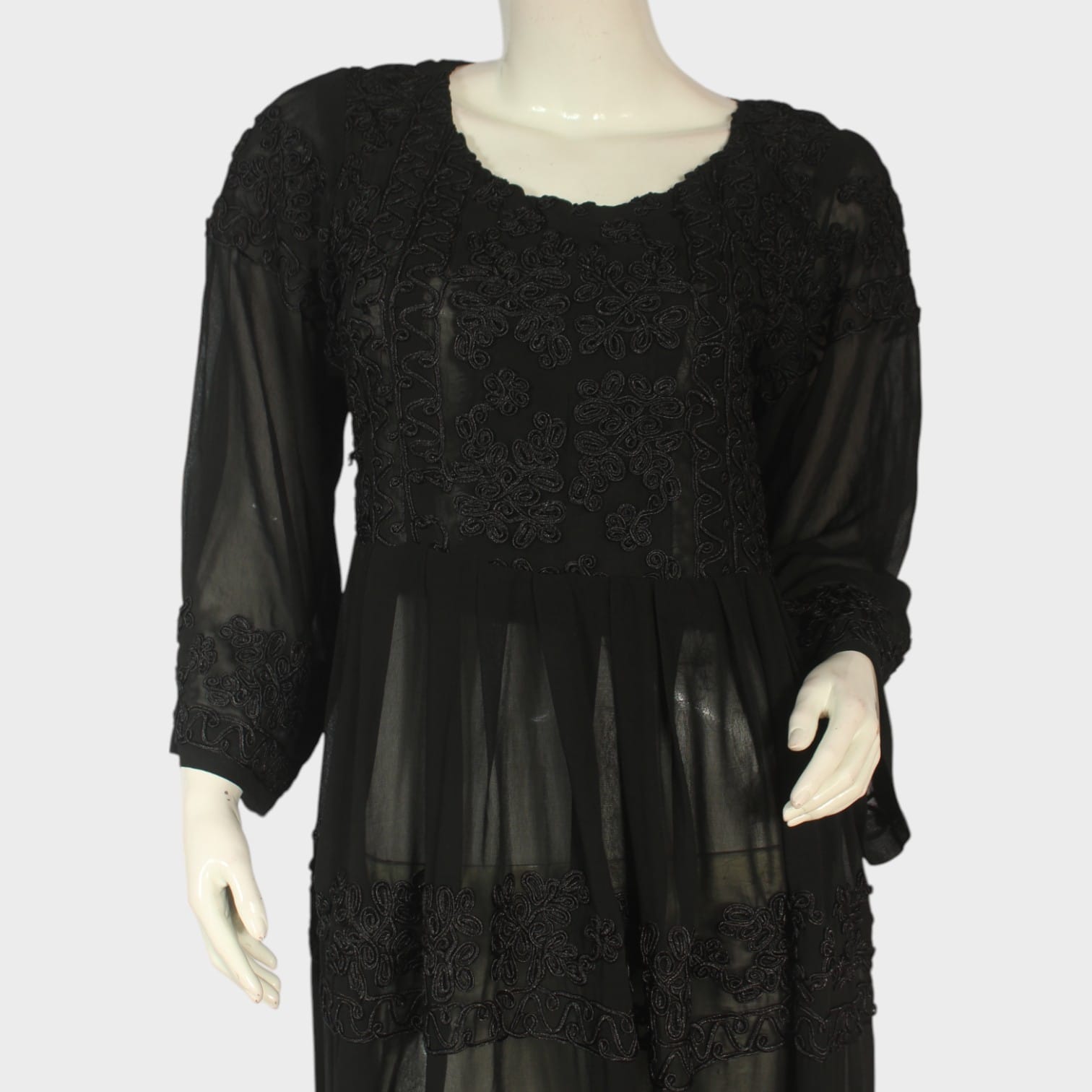 Midnight Sheer Elegance Dress