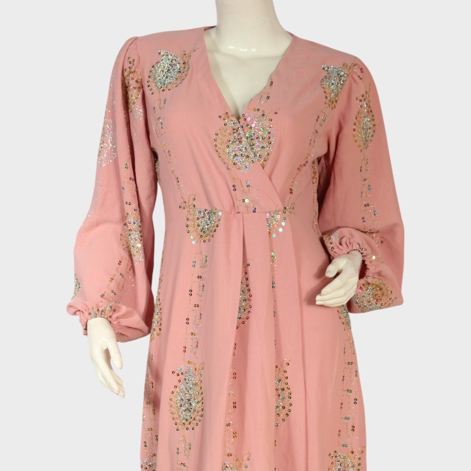 Blush Mirage Embellished Maxi Dress