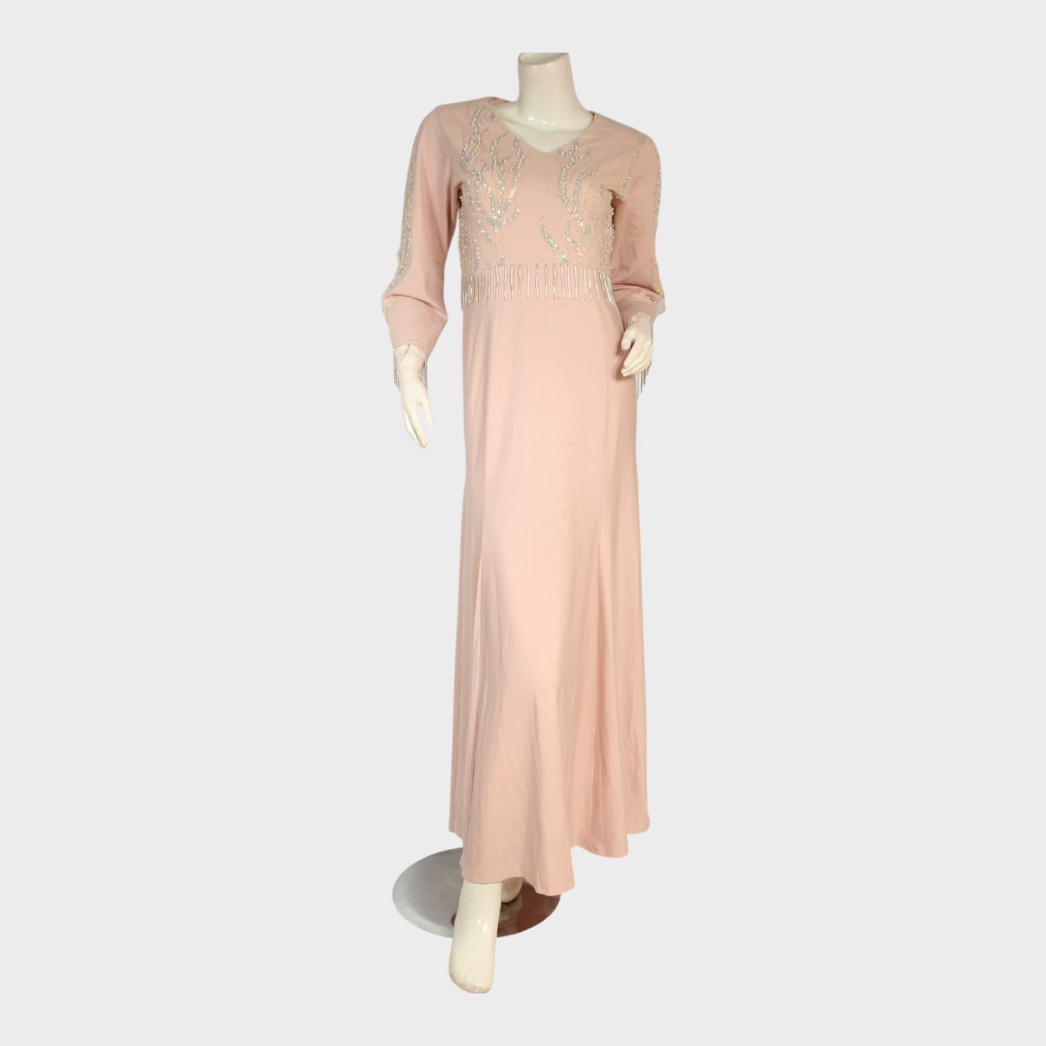 Blush Serenity Embroidered Maxi Dress
