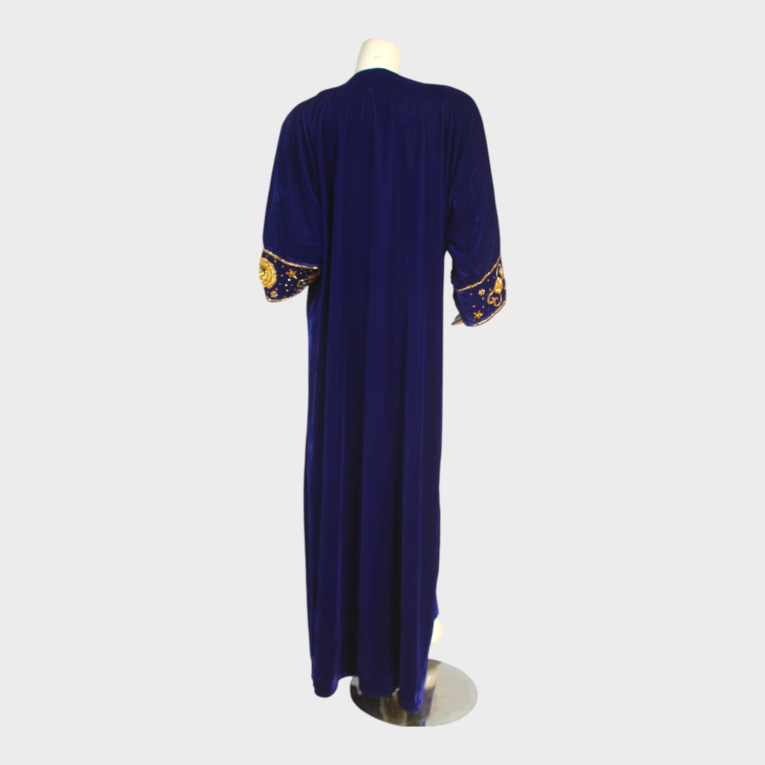 Royal Midnight Velvet Embroidered Gown