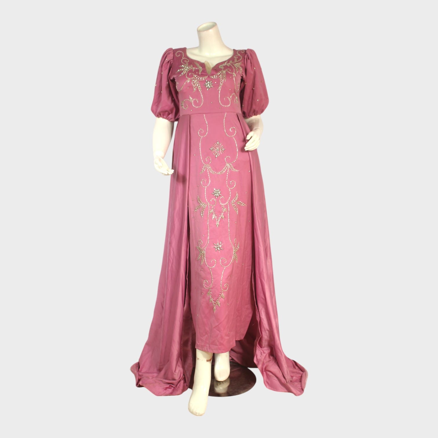 Blush Majesty Embellished Evening Gown
