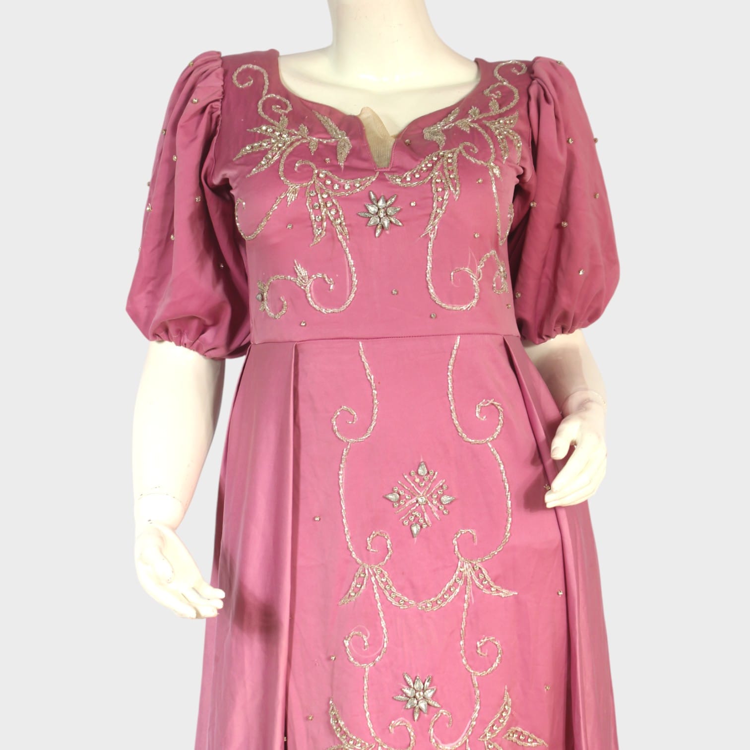Blush Majesty Embellished Evening Gown