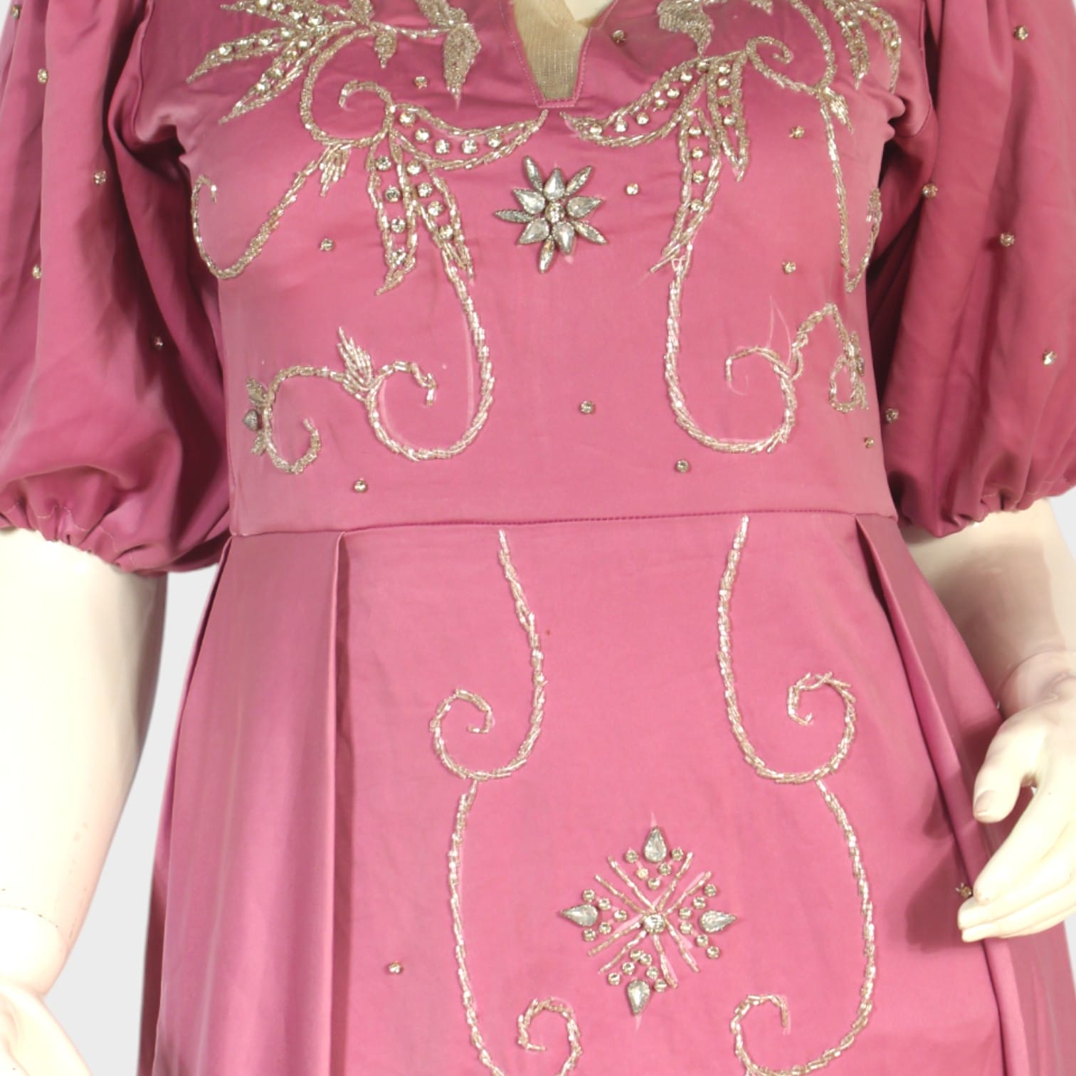 Blush Majesty Embellished Evening Gown