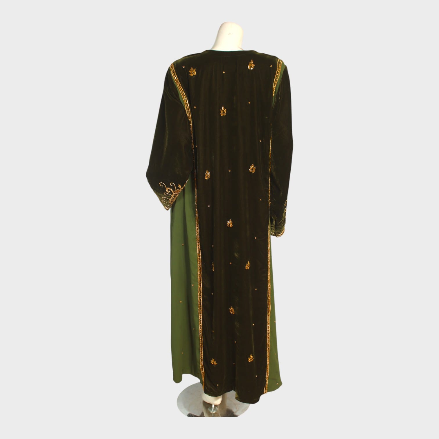 Emerald Ember Traditional Velvet Dress