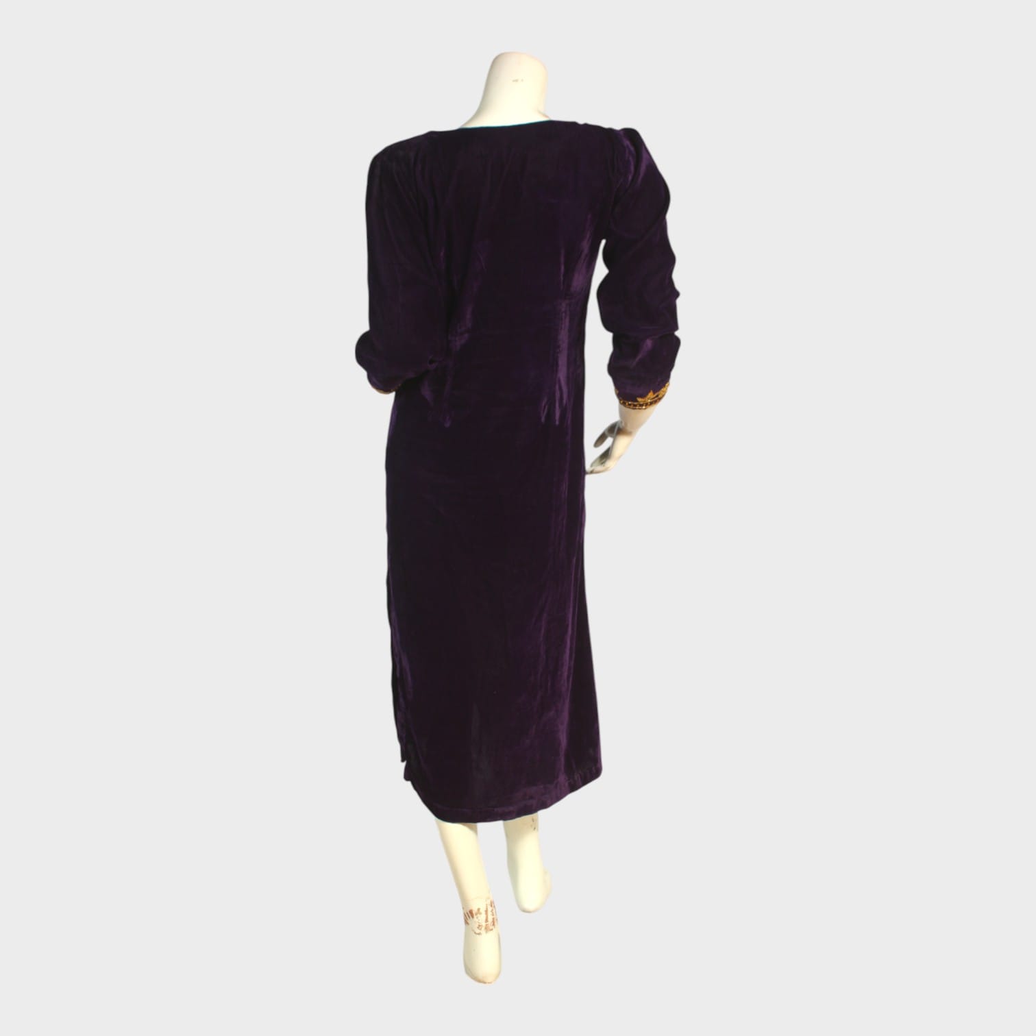 Starlit Plum Velvet Dress