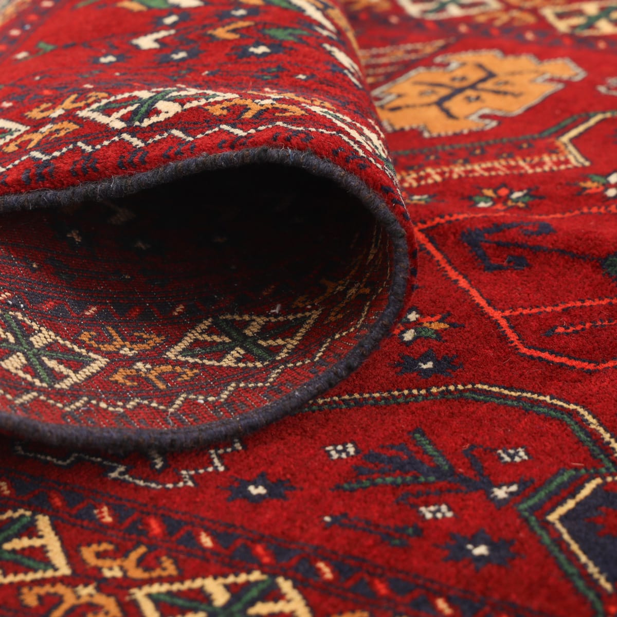 Red Mosque Pattern Wool Rug – 4.3 ft x 2.6 ft