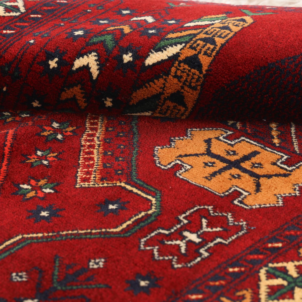 Red Mosque Pattern Wool Rug – 4.3 ft x 2.6 ft