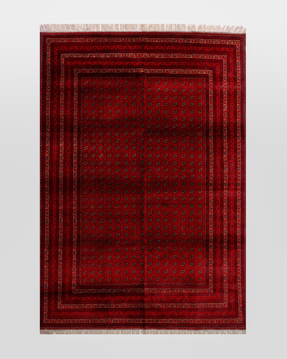 Classic Bokhara Red Wool Rug – 9.8 ft x 6.6 ft