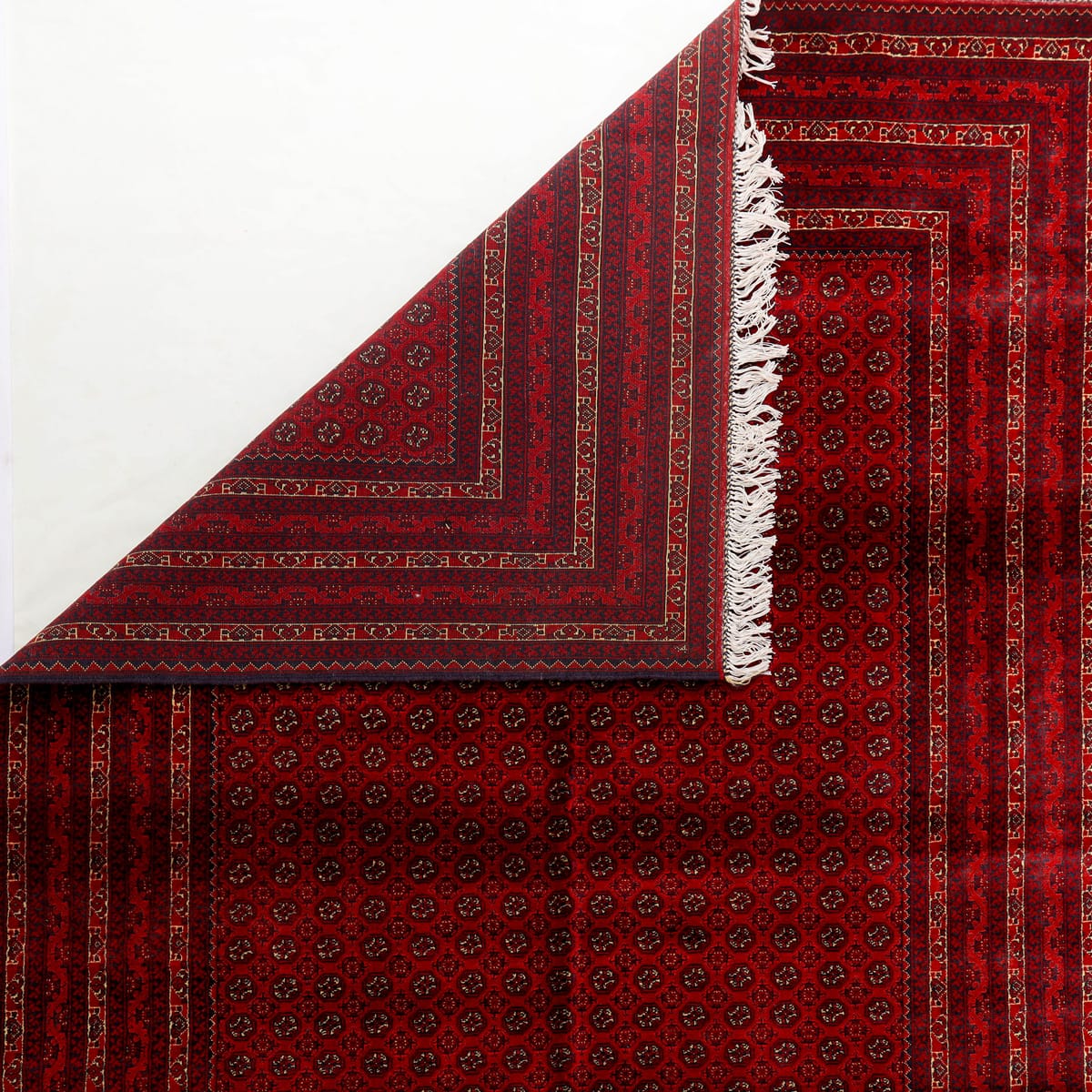 Classic Bokhara Red Wool Rug – 9.8 ft x 6.6 ft
