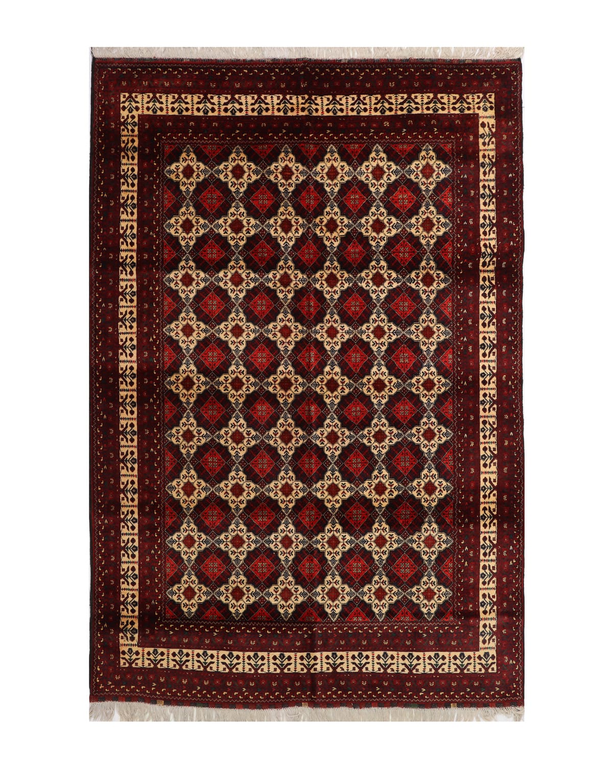 Baluchi Geometric Heritage Wool Rug – 9.8 ft x 6.6 ft