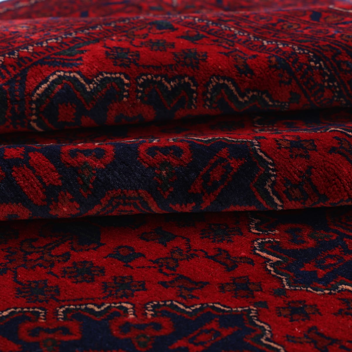 Classic Red Turkoman Afghan Rug – 9.8 ft x 6.6 ft