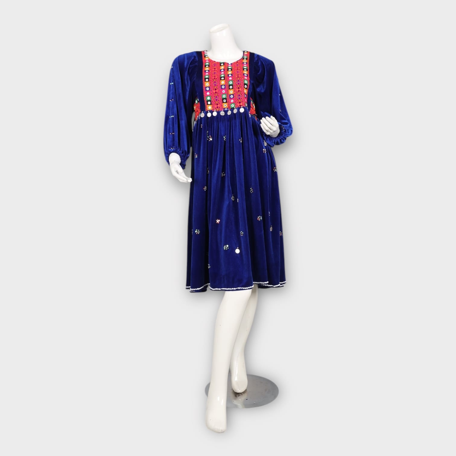 Blue dress handmade for women