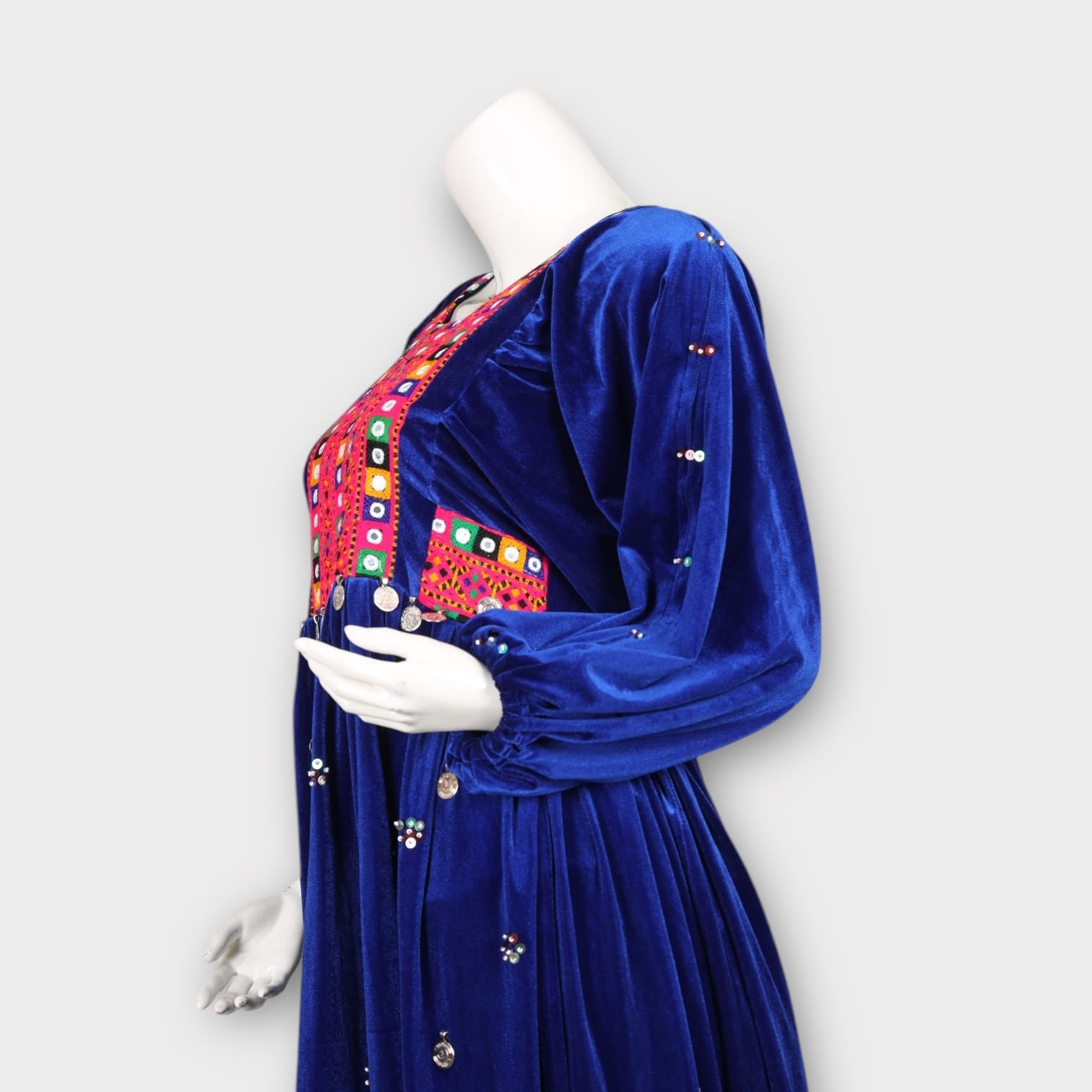 Blue dress handmade for women