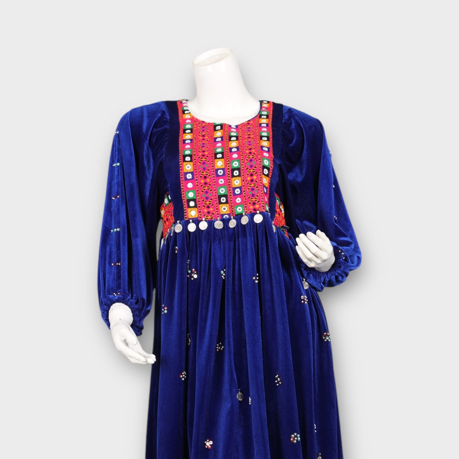 Blue dress handmade for women